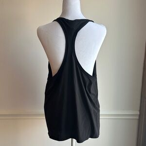 Athleta racer back lightweight black tank top large petite EUC